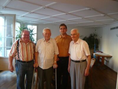 von links nach rechts Norbert Wirth, Kurt Rückstieß, Felix Rückgauer, Hans Schuler