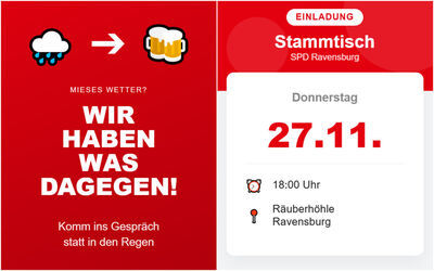 Einladung zum Stammtisch