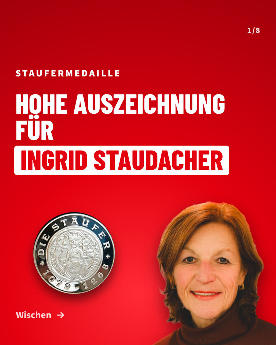 Staufermedaille für Ingrid Staudacher – Bild 1 von 8