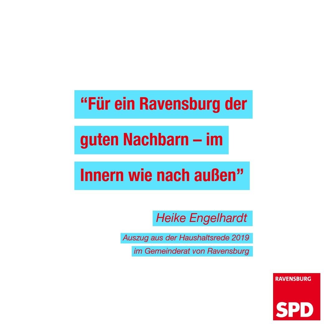 Spd Ein Ravensburg Der Guten Nachbarn Im Innern Und Nach Aussen
