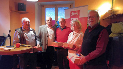 von links :Norbert Wirth, Manfred Ströhm, Hans Staudacher,Karin Sgryska und MIchael Hertel.