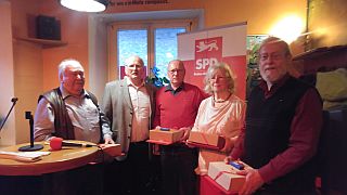 von links: Norbert Wirth, Manfred Ströhm, Hans Staudacher,Karin Sgryska und MIchael Hertel